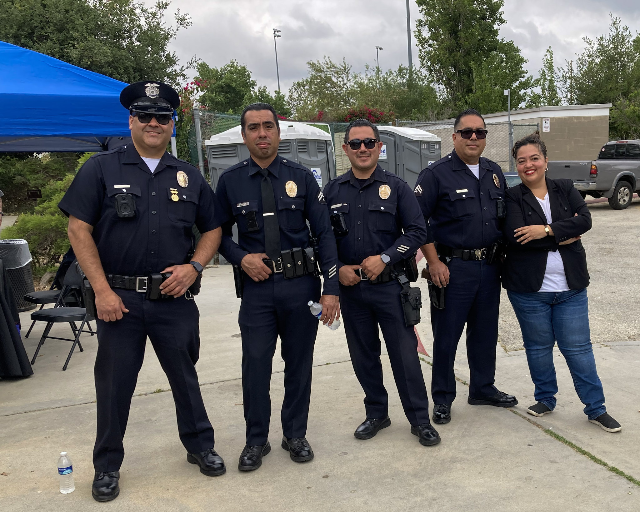 Veterans speaking at podium