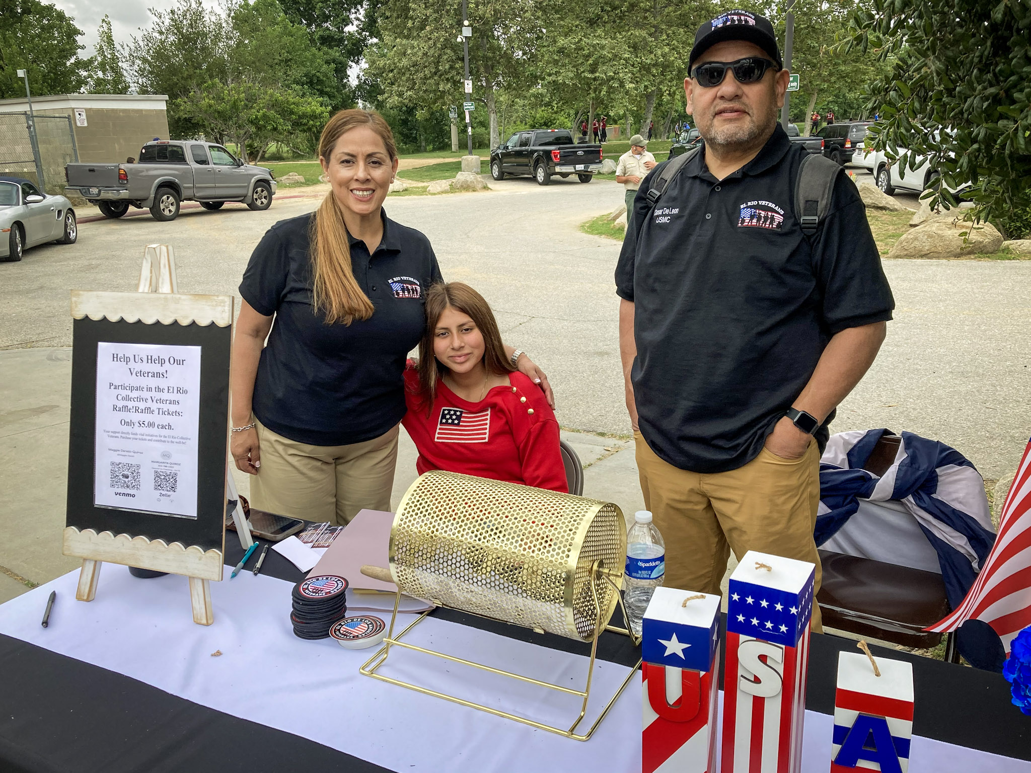 Veteran with official presenting awards